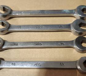 Cob12 Mac Tools C0b20 Cob16 Cob14 Usa 4pc Sae Flare Nut Line Open End Combination Wrench Set 3/8 Inch -5/8