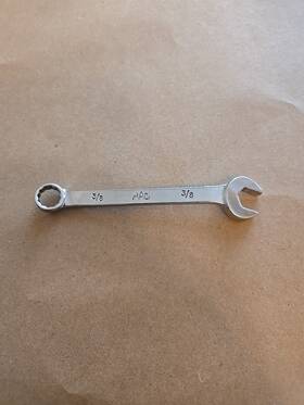 Ca122 Mac Tools 3/8 Inch 12pt Sae Chrome Angle Head Short Combination Wrench Usa