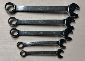 Ca242r Mac Tools Vintage 12 Point Combination Box Wrench Sae Set 3/4 5/8 9/16 7/16 3/8 Inch