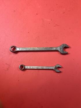 Ch8-c3 Mac Tools - Lot Of 2 Midget Combination Wrenches 6pt 1/4 Inch Ch8 3/8 C3