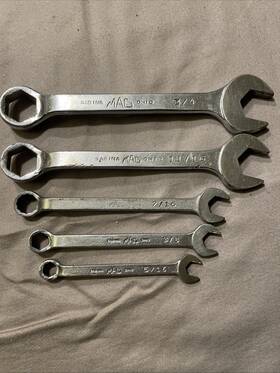 Chs10 Mac Tools Lot Of 5 Sae Offset Wrenches