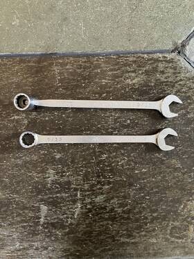 Clf18-cl18 Mac Tools Clf 18 Cl18 9/16 Inch 12 Point Combination Wrench Set Flex Head / Usa