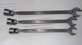 Clf24 Mac Tools Clf20 Clf22 Lot 3 Pc Sae Swivel Socket Head Combination Wrench 5/8 11/16 3/4 Clf24 Mac Tools Clf20 Clf22 Lot 3 Pc Sae Swivel Socket Head Combination Wrench 5/8 11/16 3/4