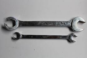 Cob20-fc126 Mac Tools Sae Combination Flare Nut Open End Wrenches 6-pt 2pc Lot