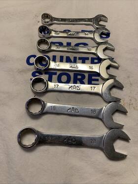 Cs213mmr Mac Tools Usa 7pc 12pt Metric 13mm-19mm Stubby Combination Wrench Set