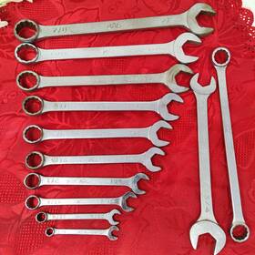 Cw8-cw28 Mac Tools 12x Usa Vtg Sae Combination Wrench Lot Cw Series 1/4 Inch To 7/8