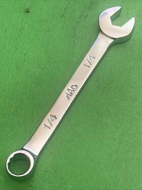 Cw8r Mac Tools Professional Hand Usa 12 Point Sae 1/4 Inch Chrome Combination Wrench