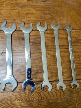 Dt30322 Mac Tools Mac-tools Low Profile Thin Open-end Wrench Set 1 Inch - /2