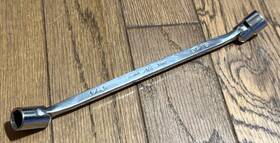 Fb1618 Mac Tools Vtg Double Flex Head Swivel Wrench 6-pt Socket Box Combo 10 Inch Long