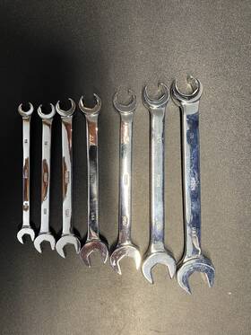Fc106-fc226 Mac Tools 7-piece Sae Open End/flare Nut Combination Wrench Set