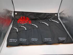 Hmn5sae Mac Tools 5 Pc. 12 Point Sae Half Moon Wrench Set With Storage Pouch. New Usa