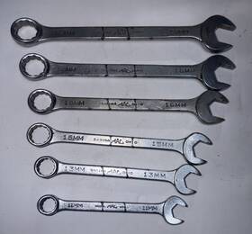 Mac Tools M11cw To M19cw Mcw 6pc 12pt Metric Combo Wrench Set 11mm Inch 13mm 15mm 16mm 18mm