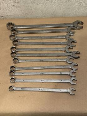 M24cl Mac Tools 11 Piece Metric Wrench Set 10mm - 19mm 24mm