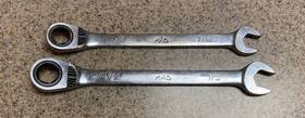 Rwo614 Mac Tools Rwo616 Lot Of 2 Ratcheting Wrench 7/16 Inch 1/2 - 12-pt