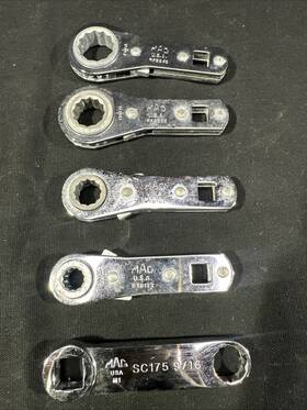 Rxb242 Mac Tools Rxb162 Vintage Ratcheting Crowfoot Wrench Rxb122 Rbx202 And Sc175