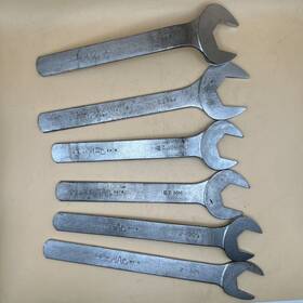 S158 Mac Tools Set Of 6 One Side Open End Low Profile Wrench 24 27 32 Angled And Flat