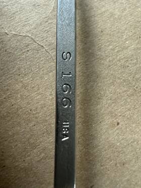 S166-usa Mac Tools Vintage S 166 Usa Brake Bleeder Curved Wrench 12 Point 6mm And 7 Mm