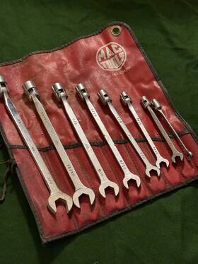 Schlf8k Mac Tools Flex Head Combination Sae Wrench Set 8 Pc