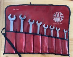 Scob8k Mac Tools Vintage 8-piece Sae Open End/flare Nut Combination Wrench Set -