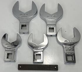 Scov5ks Mac Tools 1/2 Inch Dr 5 Pc Crowfoot Wrench Set With Bar 1-1/16 To 1-1/2