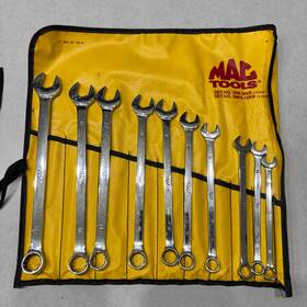 Smhl10kr Mac Tools 10 Piece Metric Combination Wrench Set With Kit Bag 10-19 Mm