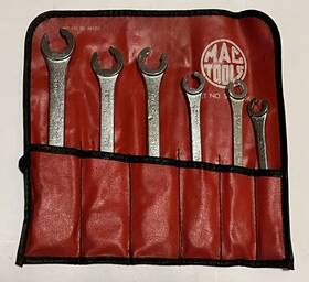 Sohbm6k Mac Tools Metric Flare Nut Tubing Wrench Set 6 Pc 9mm - 21mm In Pouch Usa