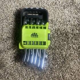 Srws210ptaor Mac Tools 10-pc 12-pt Sae Stubby Reversible Ratcheting Wrench Set
