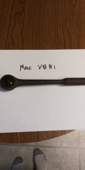 V8ri Mac Tools Vintage 1/2 Inch Drive Ratchet Wrench