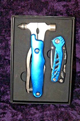 507297 Mainland Trends Llc. 2pc. Hammer And Multi Tool Set 12-in-1 Multi-function Tools