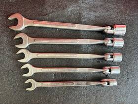 Mc219 Master Craft Combination Flex Socket Open End Wrench 12 Point Set Made In Japan