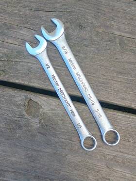 Master Mechanic M6116 M6118 2 Combination Wrenches 1/2 Inch And 9/16 Taiwan