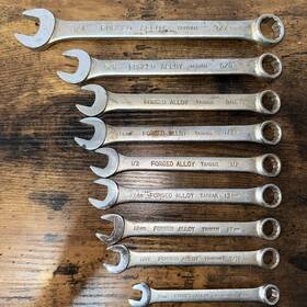 M6120 Master Mechanic - 9 Pcs Combination Wrench Set Sae And Metric 12 Point