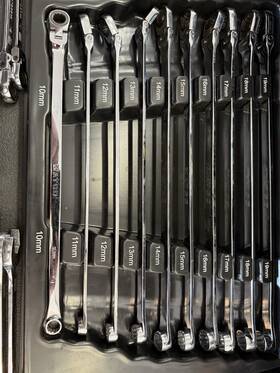Matco Tools 297276477986 Extended Handle Flex Head Ratcheting Wrench Set