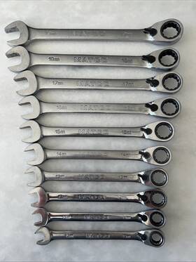 7grrc Matco Tools Series 10-19 Metric 72-tooth Reversible Ratcheting Wrench Used