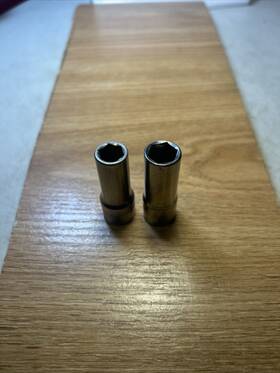 Bd126-bd146 Matco Tools - Lot Of 2 Sae Sockets 3/8 Inch Drive 6pt Bd126 7/16 Bd146 Usa