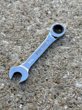 Grbsm1414 Matco Tools Grbs1414 Ratcheting Combination Wrench 7/16 Inch Stubby Chrome Usa