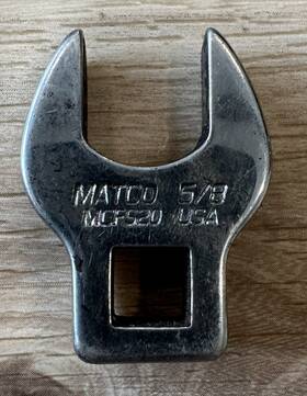 Mcfs20 Matco Tools 5/8 Inch Drive Open End Crowfoot Wrench
