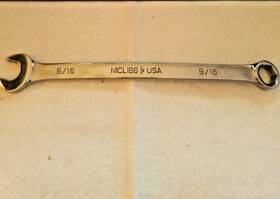 Mcl186 Matco Tools 6 Point 9/16 Inch Long Chrome Combination Wrench # Made In Usa