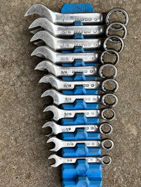 Mcs322 Matco Tools 11 Piece Stubby Short Sae Combination Wrench Set 1 Inch - 3/8