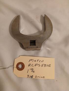 Rcfs58oe Matco Tools Open End Crows Foot 1-13/16 3/8 Drive