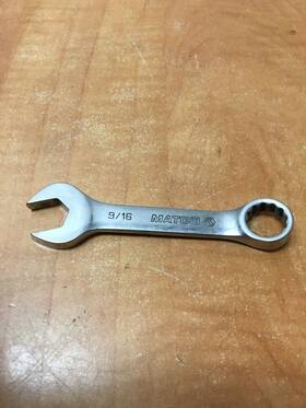 Rcs182 Matco Tools 1/2 Inch 12-point 4.5 Sae Chrome Stubby Combination Wrench Usa