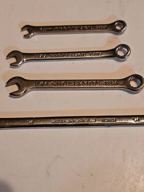 Rcse82 Matco Tools Silver Eagle 1/4 Inch 12-point Combination Wrench 3 Craftsman Ignition