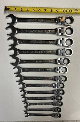 S7grf13 Matco Tools 13 Pc Sae Flexible Ratcheting Combo Wrench Set 5/16 Inch - 1