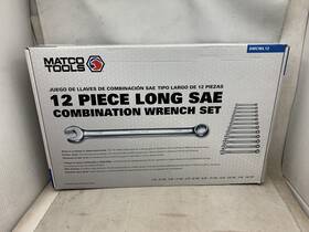 Smcwl12 Matco Tools 12 Piece Long Sae Combination Wrench Set 12138