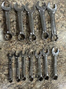 Smewsm12 Matco Tools 12pc Metric Stubby Wrench Set 8-19mm