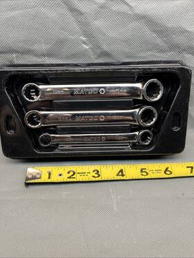 Srb3mt Matco Tools Vintage 3pc Metric Stubby Combo Wrench Set Usa Made Lifetime
