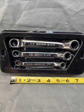 Srbd3t Matco Tools Vintage Tool Stubby Deep Offset Bow Wrench Set Unused