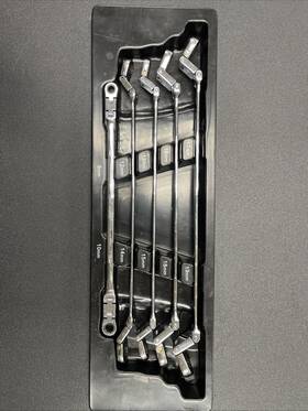 Srdfxlm52ta Matco Tools 5pc 12-point Xl Double Flex Ratcheting Wrench Set 8-19mm