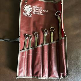 Swbdl6k Matco Tools Vtg. 80 S 6pcs. 12pt. 3/8-7/8 Long Box Wrench Set Nice