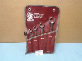 Swfn4k Matco Tools 4 Pc. Flare Nut 15 Degree Wrench Set Sae 3/8 Inch Thru 7/8 Pouch H923